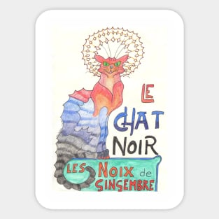 Le Chat Noir Multicolour Sticker